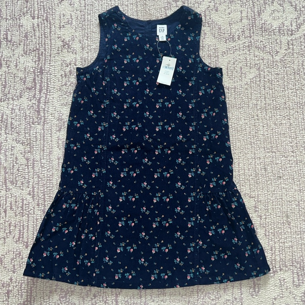 NWT Gap Kids Corduroy Floral Jumper
